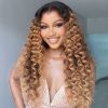 ombre honey blonde loode deep wave wig (2)