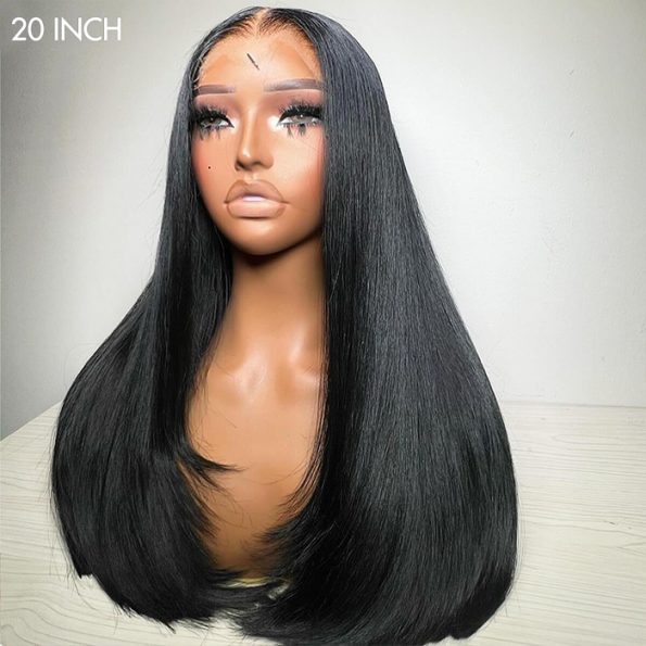 super double drawn bone straight wig with layer 20 inch (2)