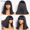 minimalist lace bob wig with bang wear go wig (1)