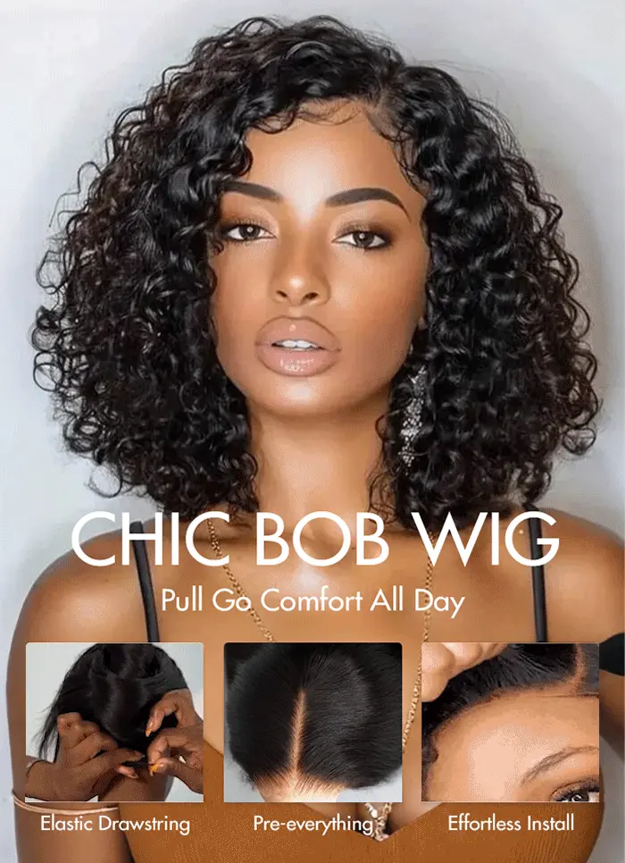 chic bob wig pull go glueless