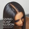 2×6 minimalist lace bone straight bob wig blunt cut