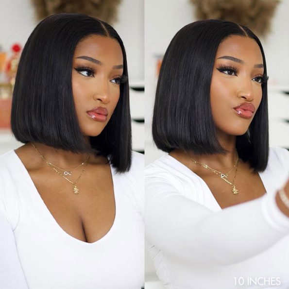 bone straight bob wig 10 inch