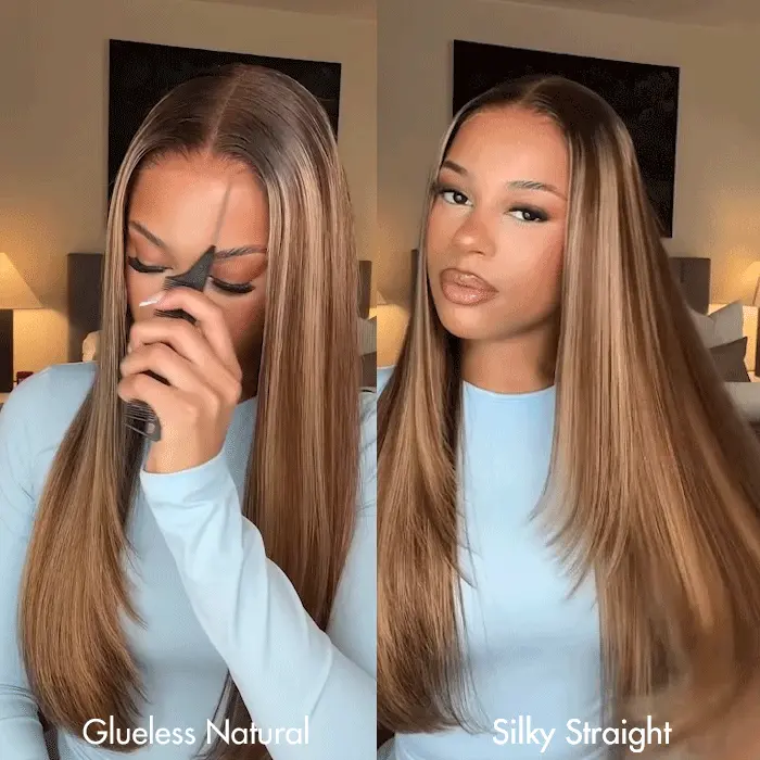 honey blonde highlight wig
