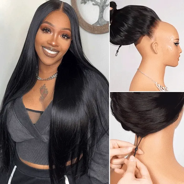pull go v shaped natural hairline glueless wig