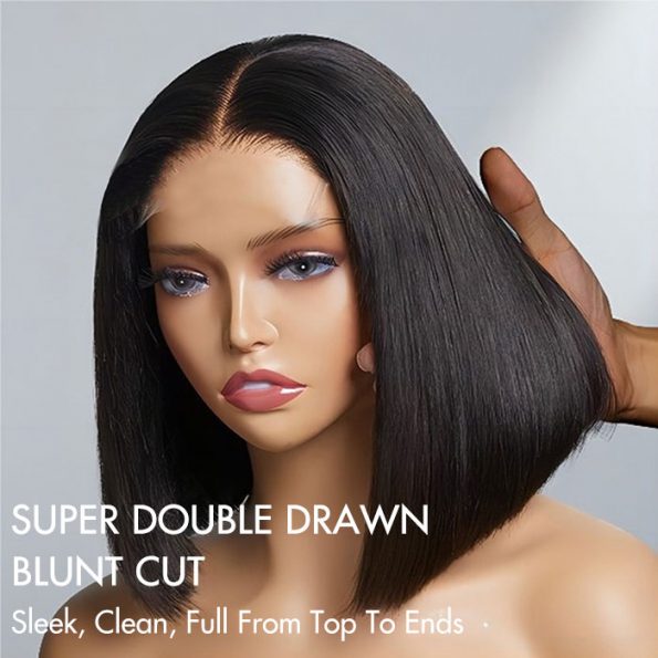 sdd bone straight bob wig middle part (2)-min
