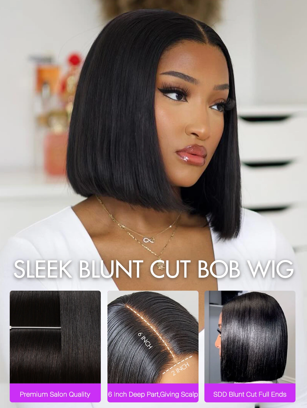 sleek blunt cut bob wig (2)