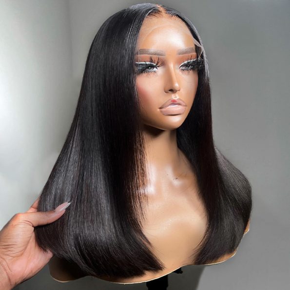 super double drawn bone straight wig mid length (2)