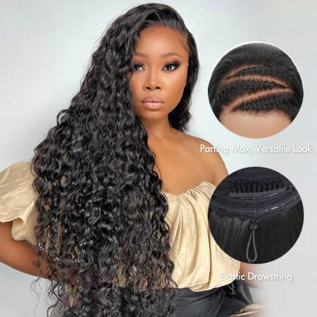 water wave 13x6 full frontal pull go glueless wig