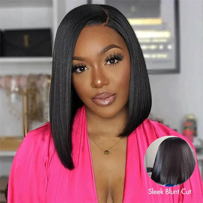 6x5 bone straight bob wig sdd