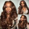 curtain bang body wave wig dark brown (4)