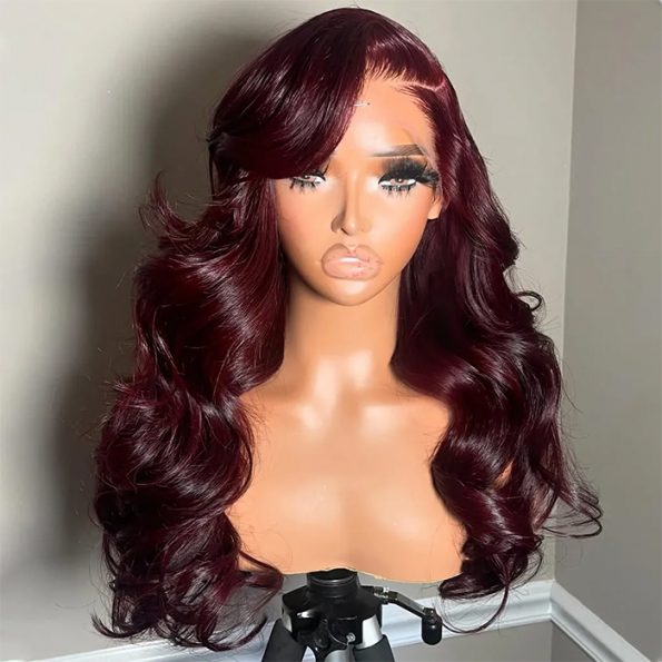 dark burgundy body wave wig (3)