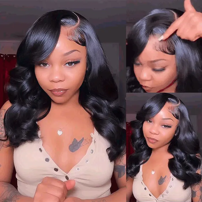 natural C part wig styling loose pull go wig