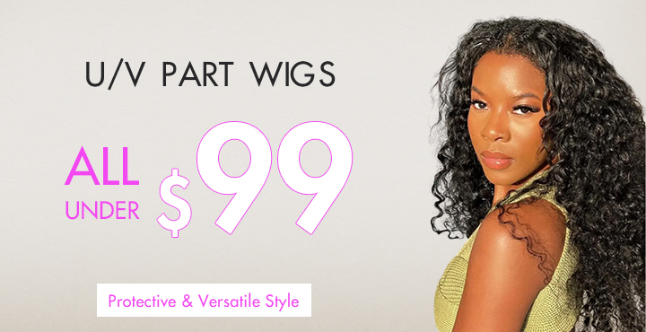 u v part wig under $99