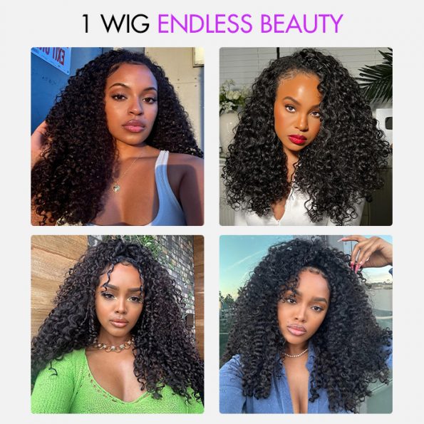 burmese curly half wig