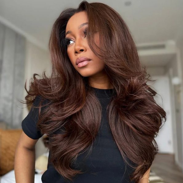 dark brown butterfly haircut (1)