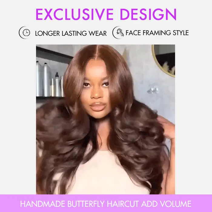 dark brown butterfly haircuts