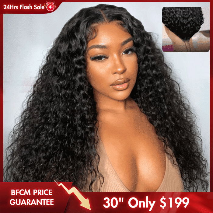 black friday deal 30 inch = $199 water wave wig