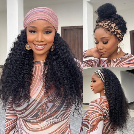 deep wave headband wig