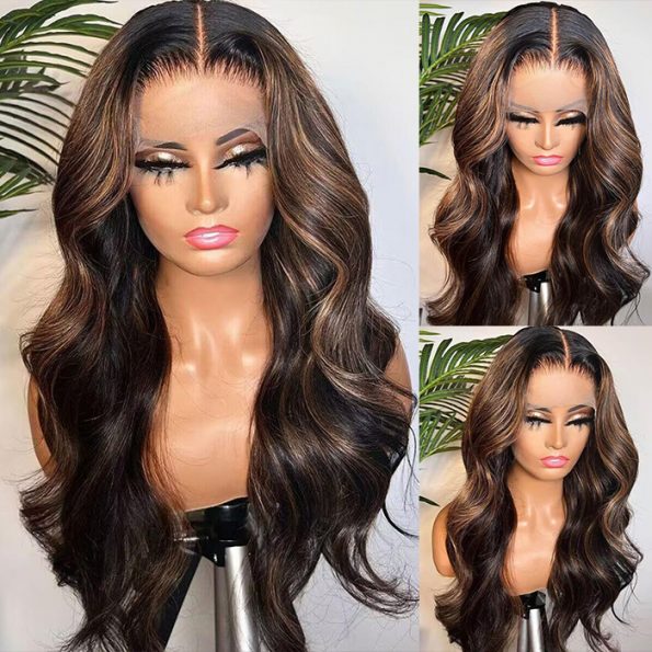 ombre highlight hd lace body wave wig (3)