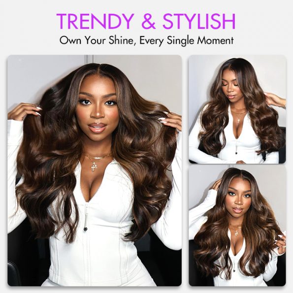 ombre highlight hd lace body wave wig (4)