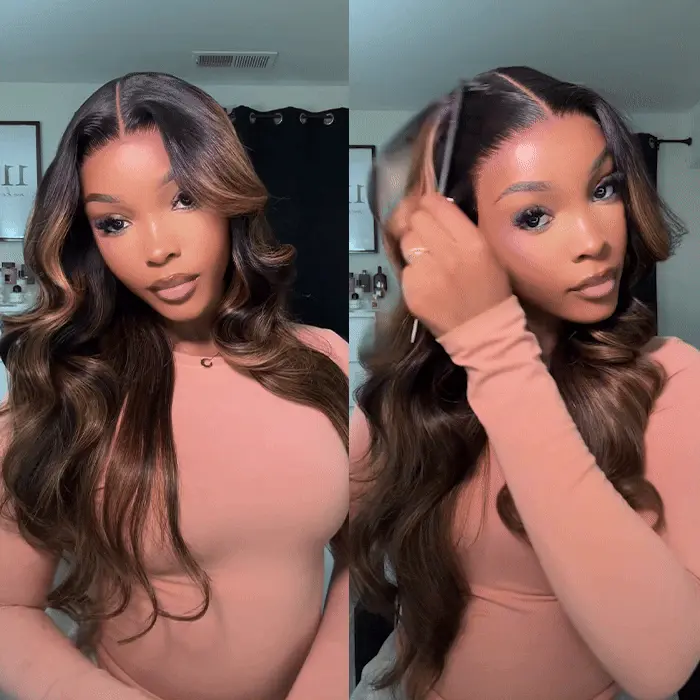 ombre highlight hd lace body wave wig