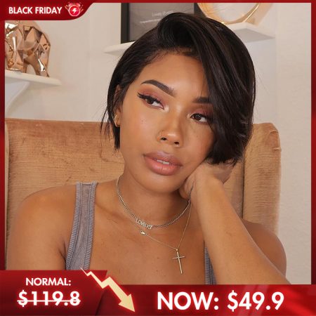 pixie cut straight wig