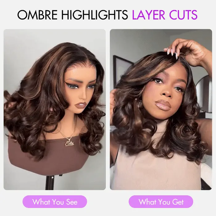 ombre brown highlight wig what you see vs what you get